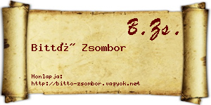 Bittó Zsombor névjegykártya